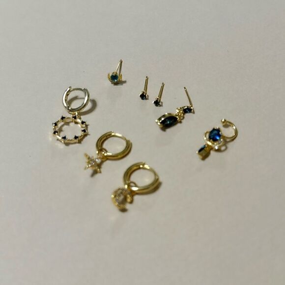 Boho moon earrings N653 - Picture 3 of 4